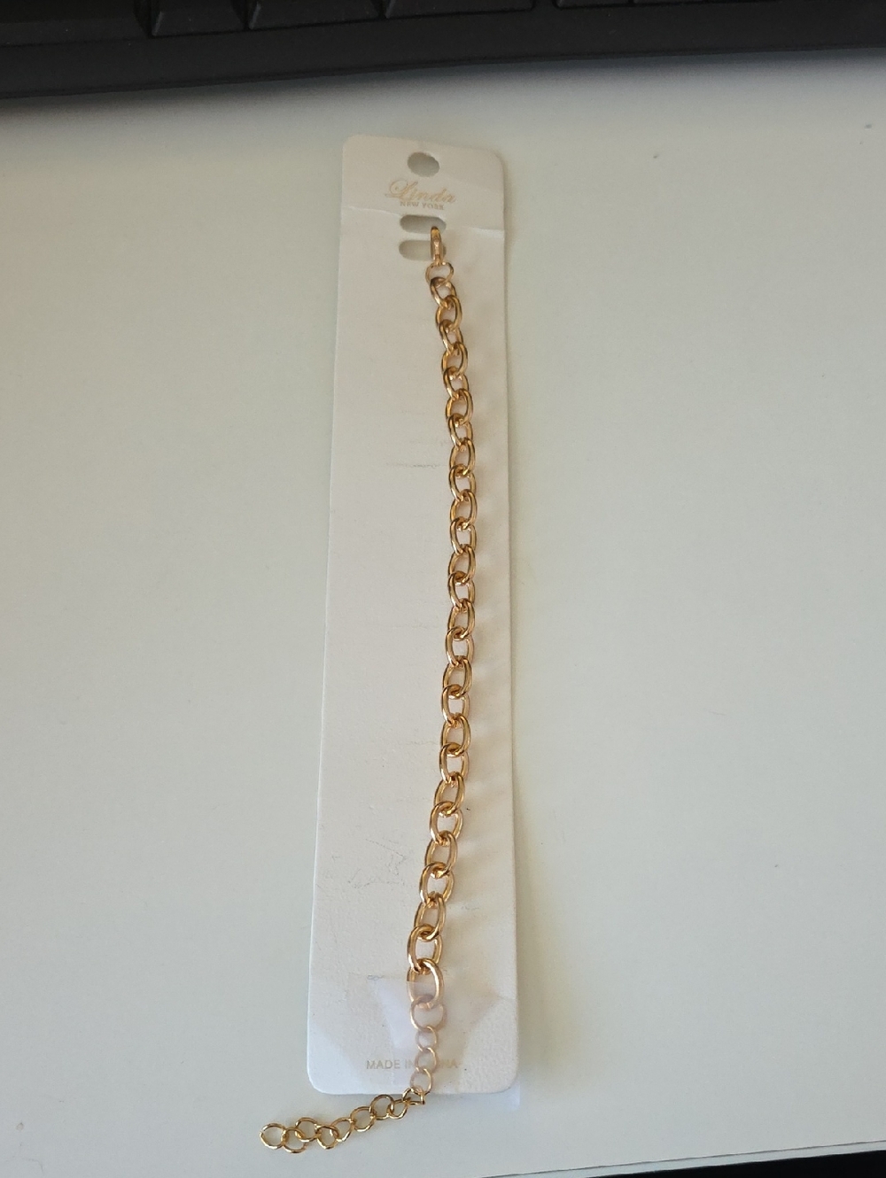 Gold Tone Link Chain Bracelet - Women's Jewelry